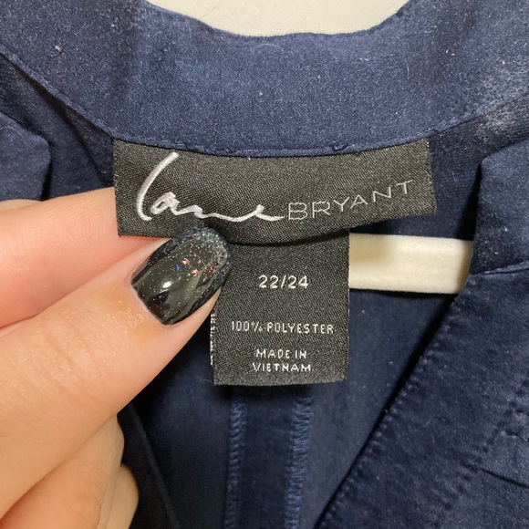 Sleveless Blue Satin Shirtdress - 22/24 - Picture 3 of 4